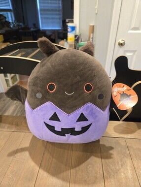 Squishmallows Perkin the Mothman Purple And Black Halloween Plush New With Tags